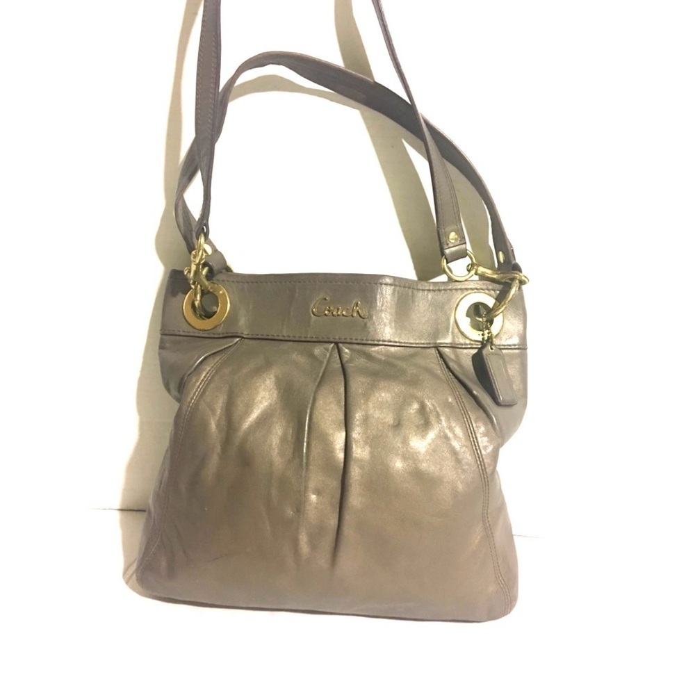 Coach Ashley hippie gray leather crossbody handbag - Picture 2 of 8